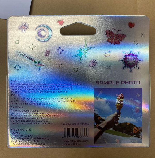 Retocolor Bling-Bling 400 35mm Disposable Film Camera 27EXP, ISO400, Color Negative Film, Focus Free, Easy to Use, Built in Flash, Single Use (Film and Battery Included) - Image 10
